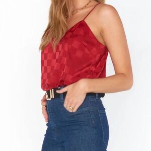 Show Me Your Mumu - Spotlight Tank / Red Checker Satin